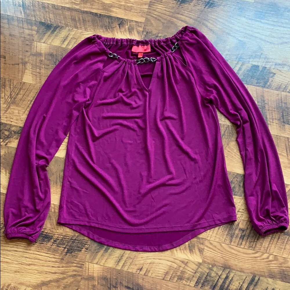 Jennifer Lopez • Purple Long Sleeve Blouse • XS